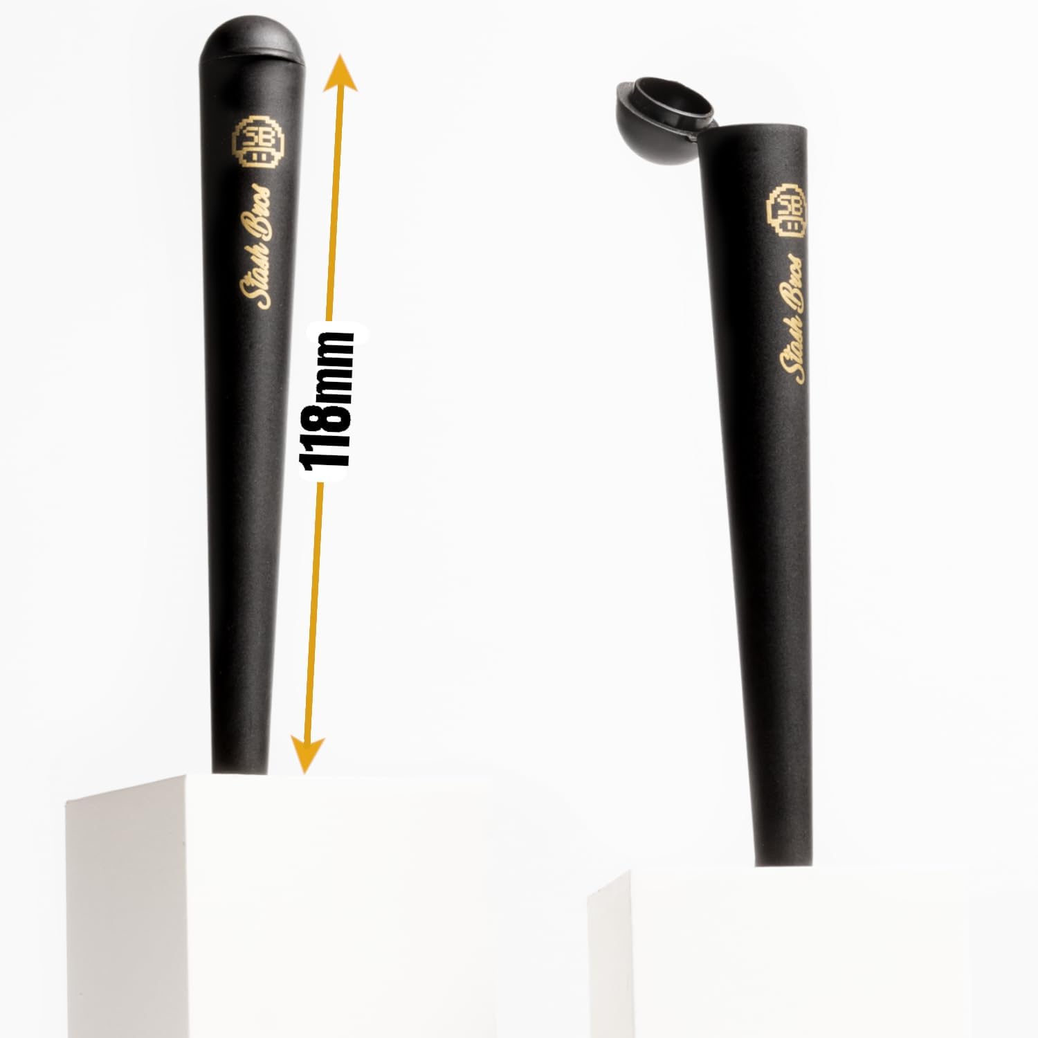 Stash Bros 5 Airtight Storage tubes (Black)