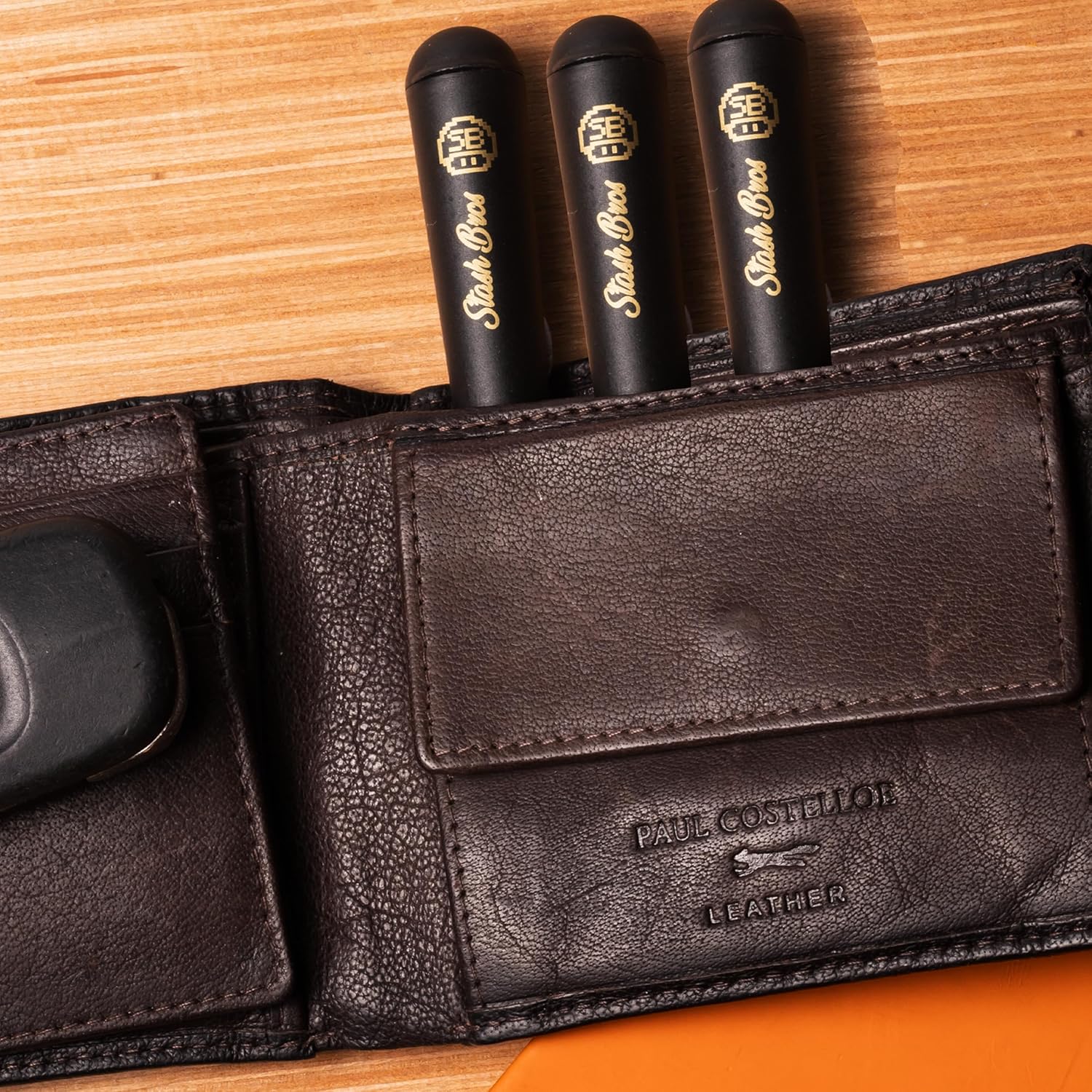 Stash Bros 5 Airtight Storage tubes (Black)